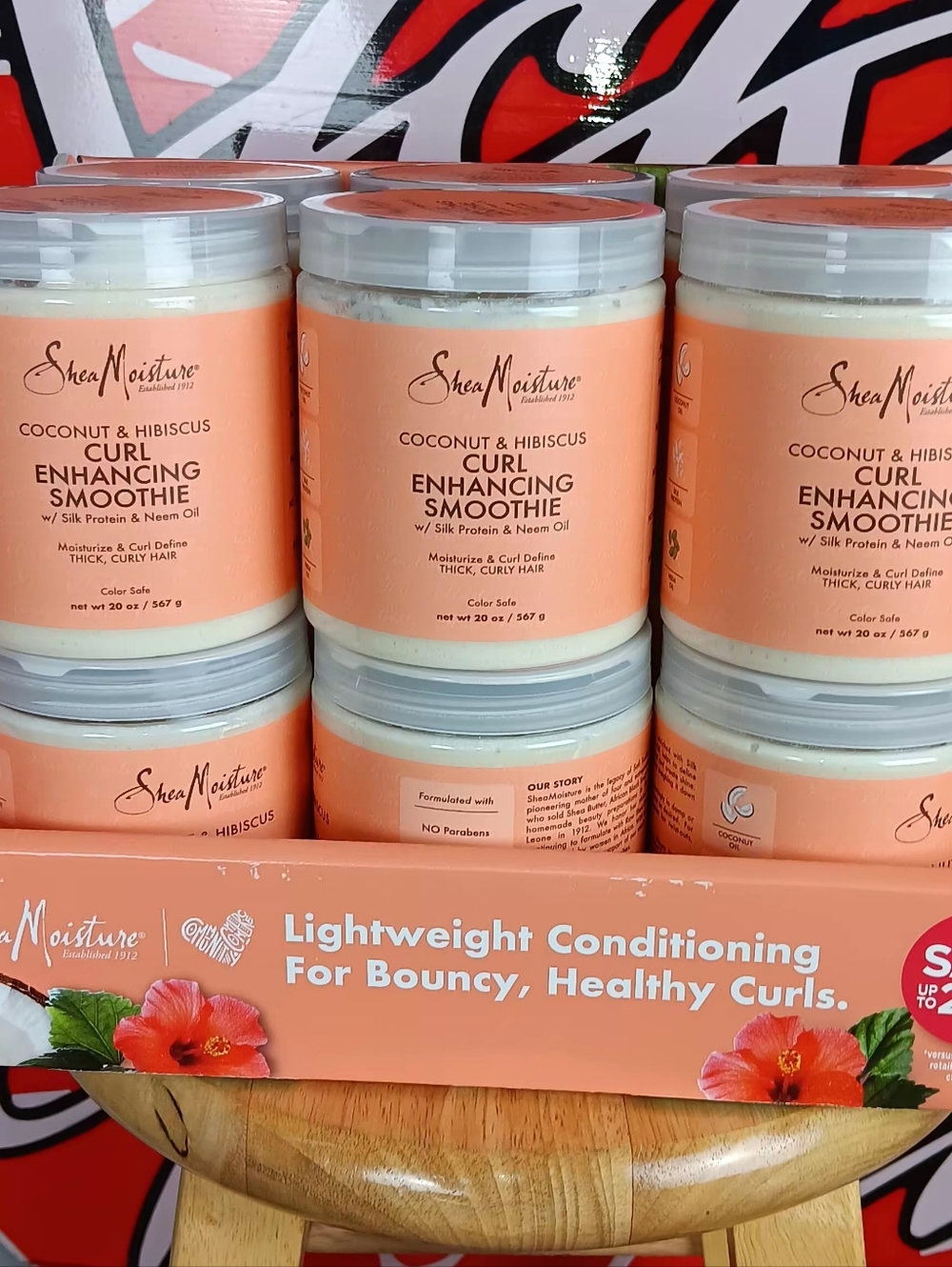 4 For $30 SheaMoisture Coconut & Hibiscus Curl Enhancing Smoothie - Peach Label